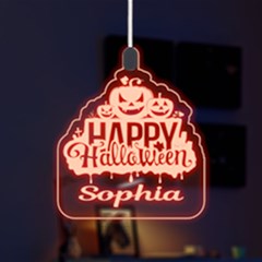 Personalized Happy Halloween Name - LED Acrylic Ornament