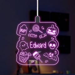 Personalized Halloween Name - LED Acrylic Ornament