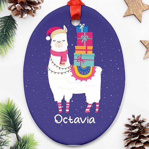 Personalized Christmas Alpaca Presents By Anita Front