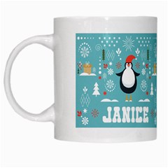 Personalized Xmas Penguin Name - White Mug Personalized Xmas Penguin Name - White Mug