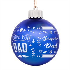 Personalized Fathers Day Name - LED Glass Sphere Ornament