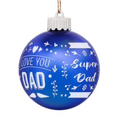 Personalized Fathers Day Name - LED Glass Sphere Ornament