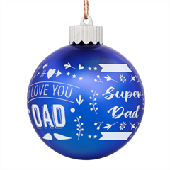 Personalized Fathers Day Name - LED Glass Sphere Ornament