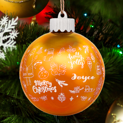 Personalized Merry Christmas Illustration Name By Joe Front