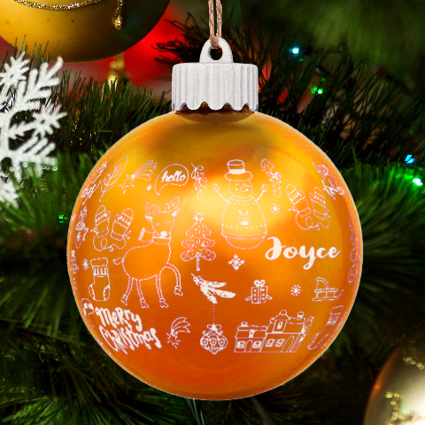 Personalized Merry Christmas Illustration Name By Joe Back