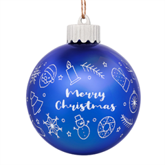 Personalized Merry Christmas Cute Graphic Name - LED Glass Sphere Ornament