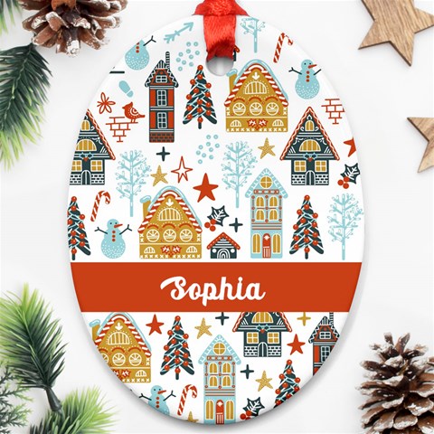 Personalized Name Christmas House By Anita Front