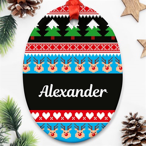 Personalized Name Christmas Knitting Pattern By Anita Front