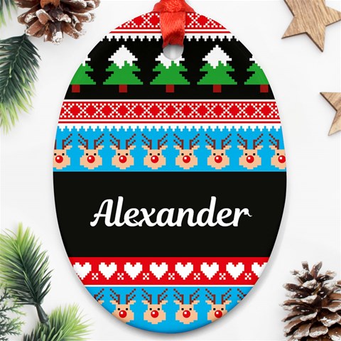 Personalized Name Christmas Knitting Pattern By Anita Kwok Front