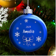 Christmas - LED Glass Round Ornament