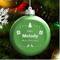 Christmas - LED Glass Round Ornament