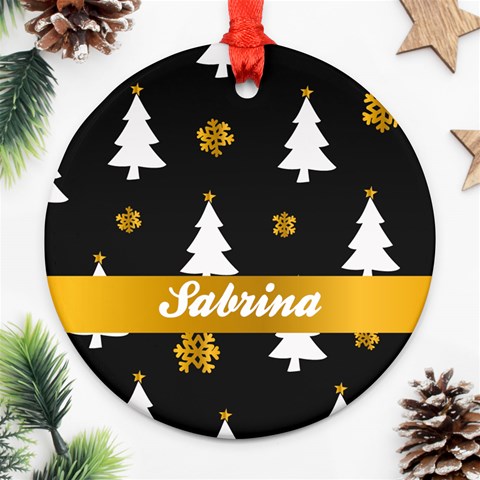 Personalized Christmas Tree Black By Anita Front