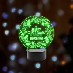 Personalized Merry Christmas Floral Pattern Name