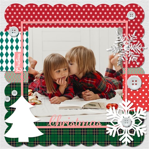 Personalized Christmas Scrapbook Page 12  X 12  By Joe 12 x12  Scrapbook Page - 1