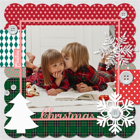 Personalized Christmas Scrapbook Page 8  X 8  By Joe 8 x8  Scrapbook Page - 1