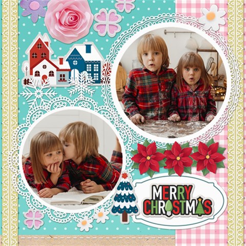Personalized Christmas Scrapbook Page 8  X 8  By Joe 8 x8  Scrapbook Page - 1