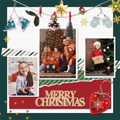 Personalized Christmas Scrapbook Page 12  X 12 