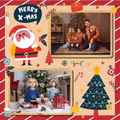 Personalized Christmas Scrapbook Page 8  X 8 