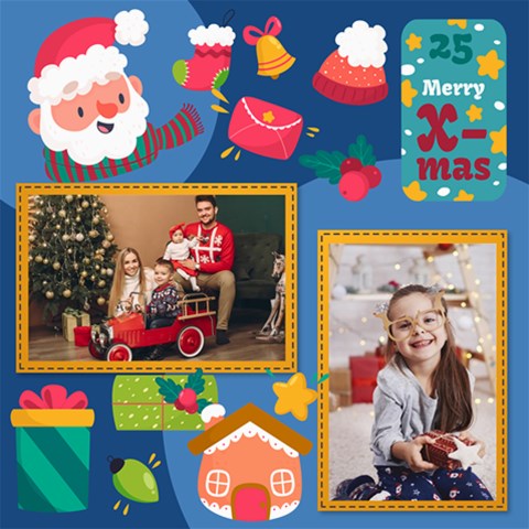 Personalized Christmas Scrapbook Page 8  X 8  By Joe 8 x8  Scrapbook Page - 1