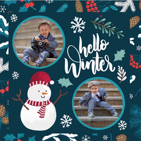 Personalized Hello Winter By Anita 8 x8  Scrapbook Page - 1
