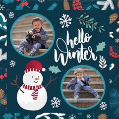 Personalized Hello Winter - ScrapBook Page 8  x 8 