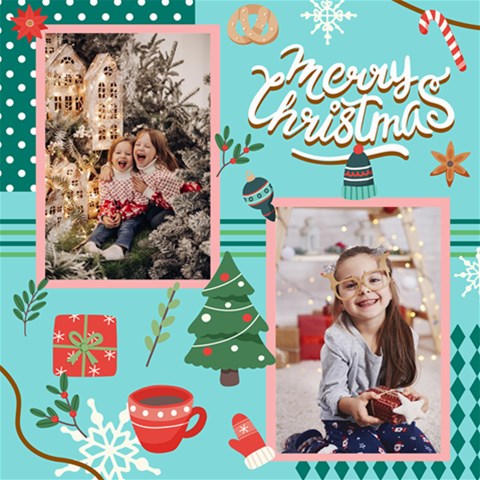 Personalized Christmas Scrapbook Page 8  X 8  By Joe 8 x8  Scrapbook Page - 1