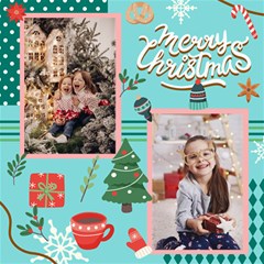 Personalized Christmas Scrapbook Page 8  X 8 