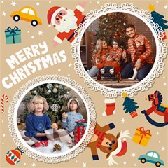 Personalized Christmas Scrapbook Page 8  X 8 