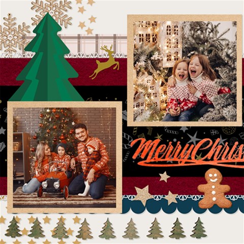 Personalized Christmas Scrapbook Page 12  X 12  By Joe 12 x12  Scrapbook Page - 1