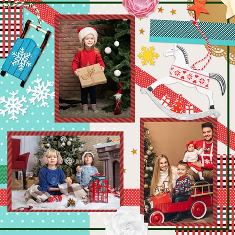 Personalized Christmas Scrapbook Page 12  X 12  By Joe 12 x12  Scrapbook Page - 2