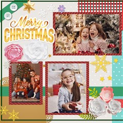 Personalized Christmas Scrapbook Page 8  X 8 