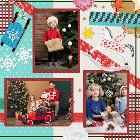 Personalized Christmas Scrapbook Page 8  X 8  By Joe 8 x8  Scrapbook Page - 2