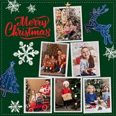 Personalized Christmas Scrapbook Page 8  X 8 