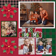 Personalized Christmas Scrapbook Page 8  X 8 
