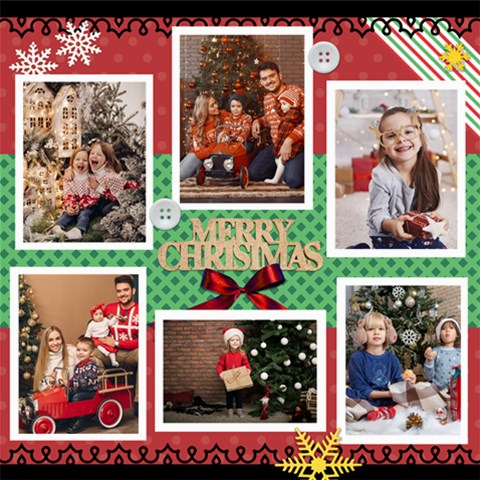 Personalized Christmas Scrapbook Page 8  X 8  By Joe 8 x8  Scrapbook Page - 1