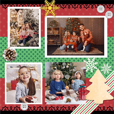 Personalized Christmas Scrapbook Page 12  X 12  By Joe 12 x12  Scrapbook Page - 1