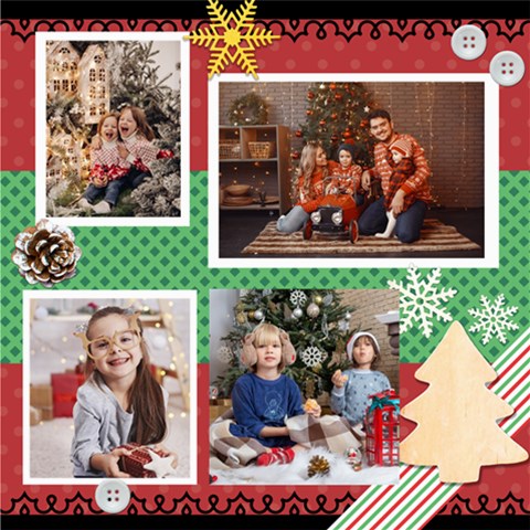 Personalized Christmas Scrapbook Page 8  X 8  By Joe 8 x8  Scrapbook Page - 1