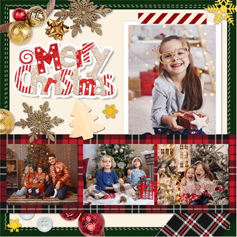 Personalized Christmas Scrapbook Page 12  X 12  By Joe 12 x12  Scrapbook Page - 1