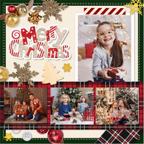 Personalized Christmas Scrapbook Page 8  X 8  By Joe 8 x8  Scrapbook Page - 1