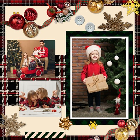 Personalized Christmas Scrapbook Page 12  X 12  By Joe 12 x12  Scrapbook Page - 1