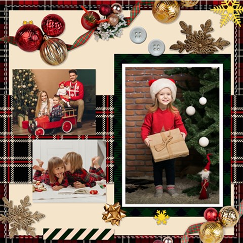 Personalized Christmas Scrapbook Page 8  X 8  By Joe 8 x8  Scrapbook Page - 1