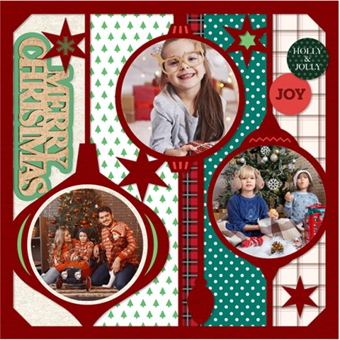 Personalized Christmas Scrapbook Page 12  X 12  By Joe 12 x12  Scrapbook Page - 1