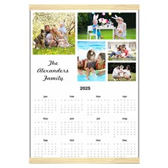 Personalized Family Calendar - Canvas Yearly Calendar 16  x 22 