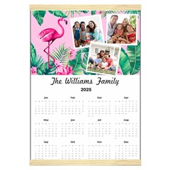 Personalized Summer Family Calendar - Canvas Yearly Calendar 16  x 22 