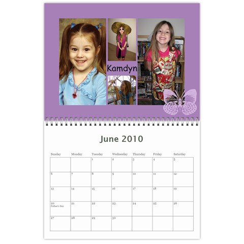 2010 Calendar By Sarah Jun 2010