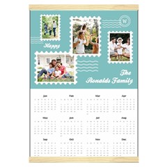Personalized Family Name - Canvas Yearly Calendar 16  x 22 