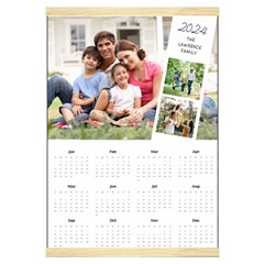 Personalized Family Calendar - Canvas Yearly Calendar 16  x 22 