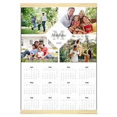 Personalized Family Calendar - Canvas Yearly Calendar 16  x 22 