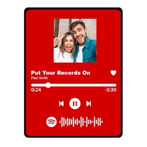 Music Player Small Blanket By Joe 50 x40  Blanket Front