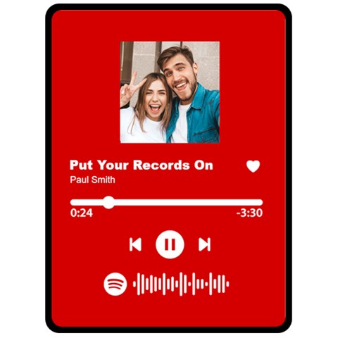 Music Player Large Blanket By Joe 80 x60  Blanket Front
